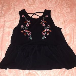 embroidered tank top